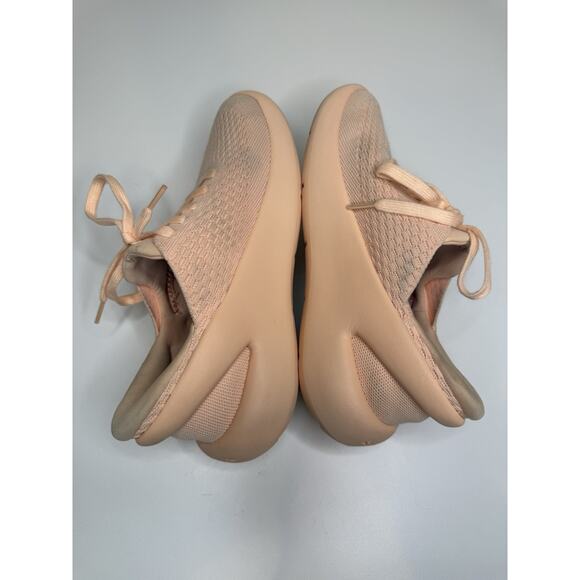 Kizik Roamer Hands-Free Sneaker Unisex Womens 8.5 Mens 7 Peach Knit Low Tie Up - Picture 5 of 9